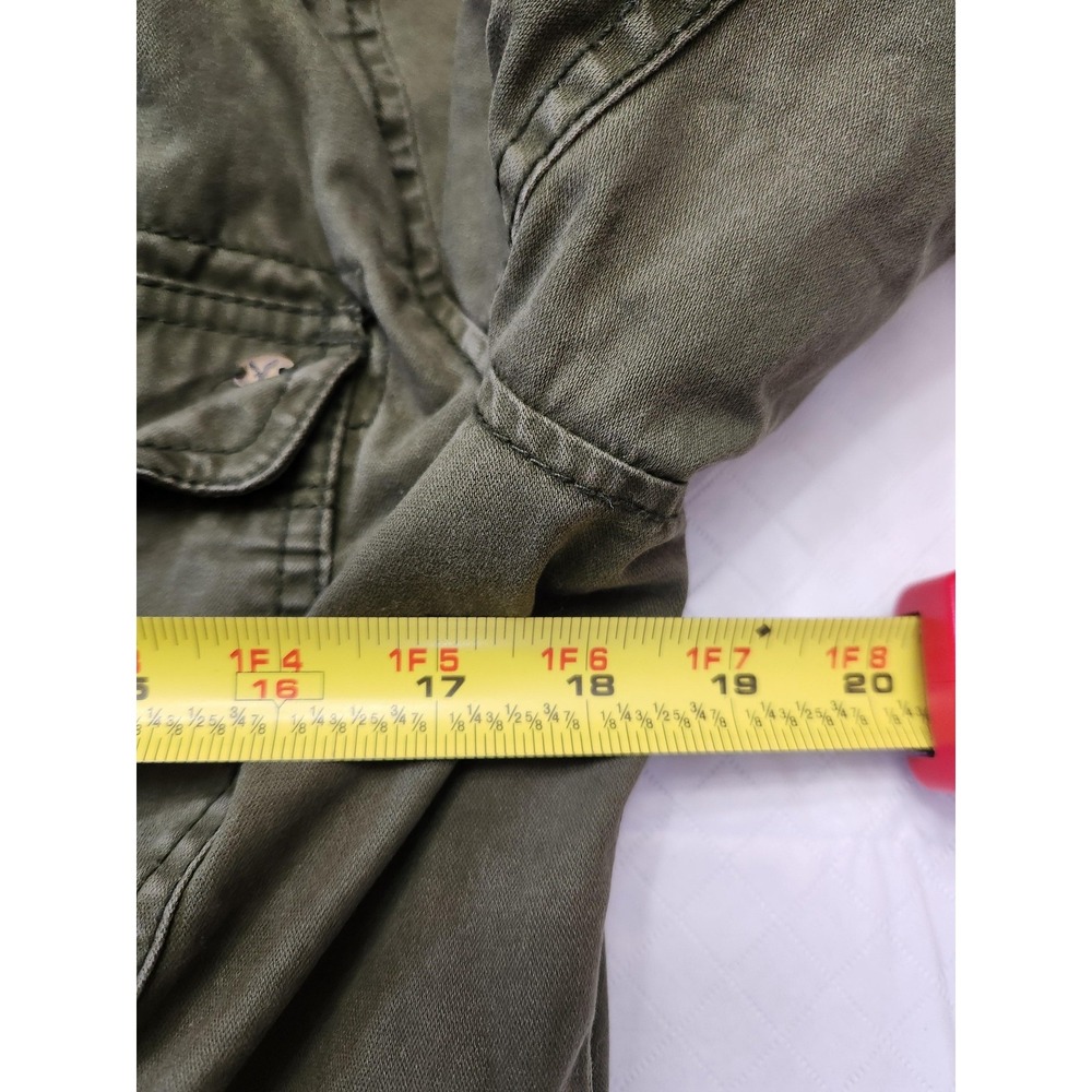 American Eagle Outfitters Jacket Womens Medium Green Hooded Sherpa Lined Parka - Picture 10 of 15